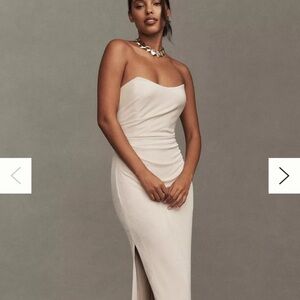 Katie May Strapless Cream Dress - WORN ONCE - Anthropologie - Bridal